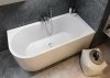 Wanna wolnostojąca narożna Cersanit Crea 170x82 PRAWA syfon chrom