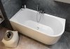 Wanna wolnostojąca narożna Cersanit Crea 170x82 LEWA syfon chrom