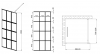 Invena ścianka walk-in 90x200 czarna kratka loft szkło 8 mm hartowane 