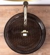  Umywalka szklana nablatowa Cristal Black 35,5x35,5 