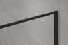 Invena ścianka walk-in 80x200 transparentna czarna rama szkło 8 mm hartowane