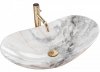 Umywalka ceramiczna nablatowa REA ROYAL GRANIT imitacja kamienia