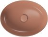 Umywalka ceramiczna nablatowa Larga Elipsa 50x38 cm ceglasty mat