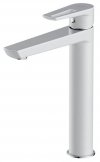 Bateria umywalkowa sztorcowa wysoka Mille biała S951-355
