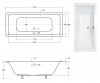 BESCO Wanna 180x80 Quadro SLIM + Syfon