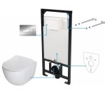Peonia zero Zestaw podtynkowy rimless WC 6w1 