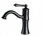 Bateria Umywalkowa Vintage Old Black Niska REA-B0226