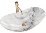 Umywalka ceramiczna nablatowa REA ROYAL GRANIT imitacja kamienia