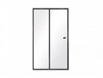  Drzwi prysznicowe przesuwne Duo Slide czarny mat 130x195 