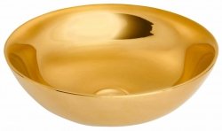 Umywalka nablatowa TINOS złoty połysk CE-43-009