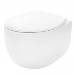 MISA WC podwieszana bezkołnierzowa z deską REA LARS RIMLESS biała