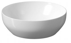 Umywalka ceramiczna nablatowa Larga okrągła 40 cm biały mat