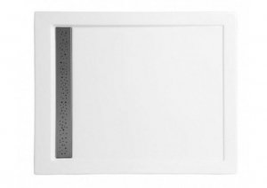 Brodzik prostokątny West 140x80x3x5,5 posadzkowy z rusztem