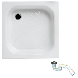 Brodzik kwadratowy Karen 70x70 głęb. 22 + syfon