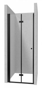 Drzwi prysznicowe składane Kerria Plus 90 nero - czarne   KTSXN41P^KTS_N00X