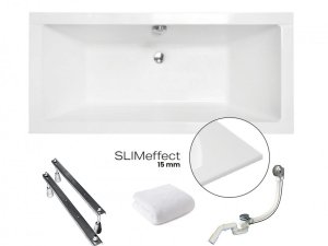 BESCO Wanna 155x70 Quadro SLIM + Syfon
