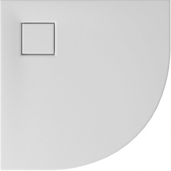 Brodzik półokrągły Tako Slim 80x80 biały mat + syfon