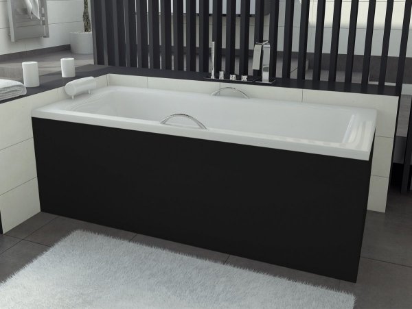 BESCO Wanna 100x70 Talia z czarną obudową + syfon