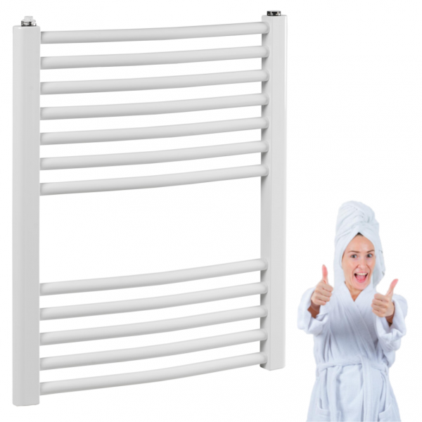GRZEJNIK ŁAZIENKOWY drabinkowy stalowy LUXRAD TOP-1 63x50 drabinka biały