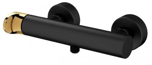 Bateria natryskowa ścienna Inverto czarna, dwa mieszacze S951-290