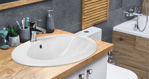 Umywalka ceramiczna wpuszczana w blat NIKEA 49,5 cm 