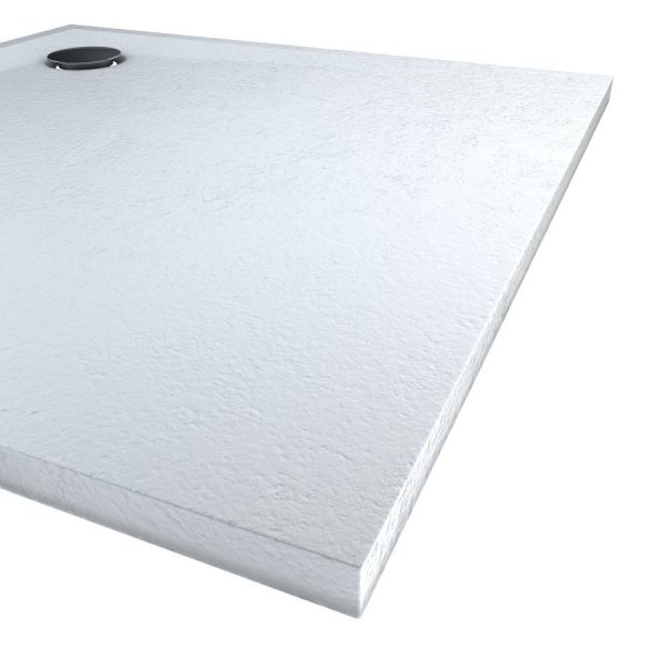 Brodzik prostokątny kompozytowy  Schedline LIBRA White Stone 120x80