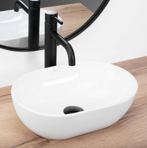 Umywalka ceramiczna nablatowa REA AMELIA MINI biała
