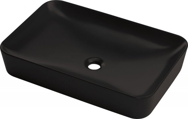 Umywalka stawiana na blacie Tess 60x40 nero - czarna CDS_NU6S