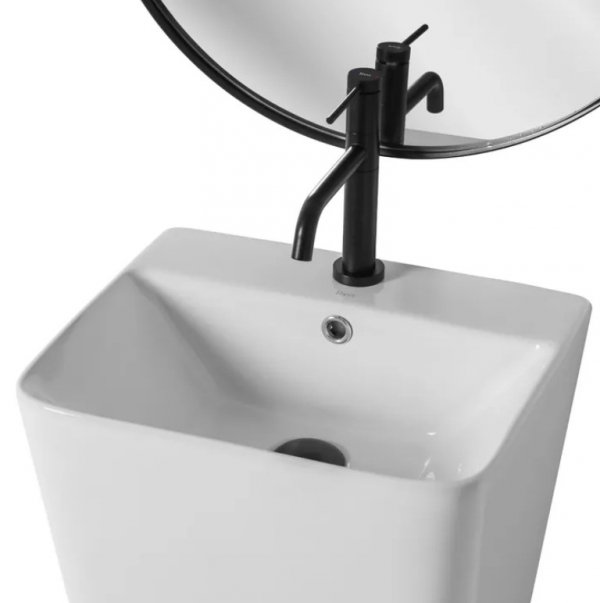 WOLNOSTOJĄCA umywalka ceramiczna REA ARIS biała monolityczna