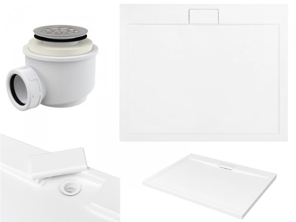 BESCO Brodzik prostokątny Axim Ultraslim biały 120x90