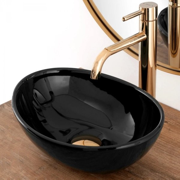 Umywalka ceramiczna nablatowa Sofia Mini Black