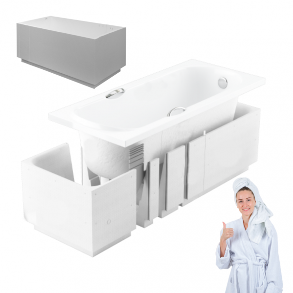 NOŚNIK do WANNY PROSTOKĄTNEJ UNIWERSALNY 140-180 x 70-80 z podcięciem LED 