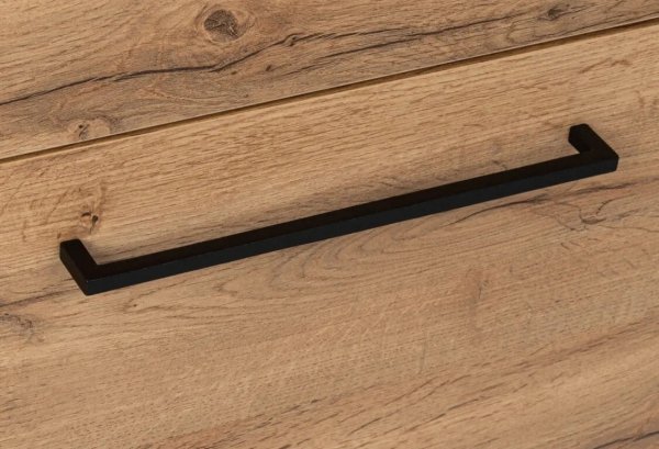 Zestaw szafka z umywalką Astor SOL WOTAN 50 cm szuflady czarne uchwyty