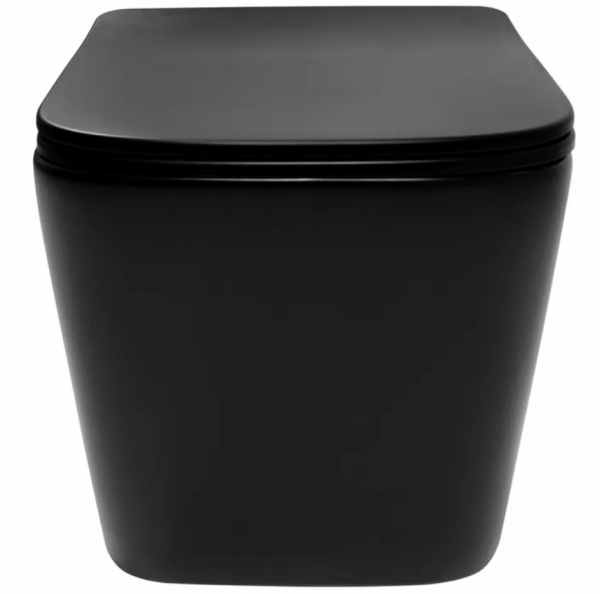 MISA WC podwieszana, bezkołnierzowa REA JULIO z deską czarny mat