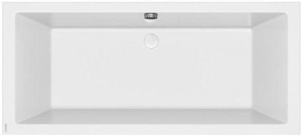 Wanna prostokątna akrylowa Cersanit Intro 180x80 + biała obudowa + syfon nogi ręcznik