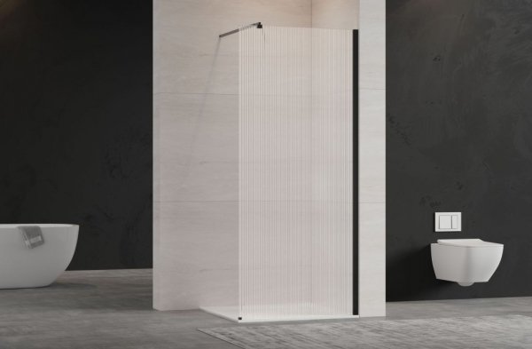 Invena ścianka walk-in ryflowana 80x200 kabina szyba szkło 8 mm hartowane