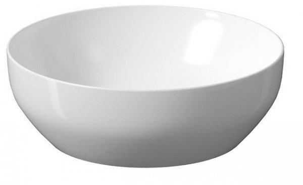 Umywalka ceramiczna nablatowa Larga okrągła 40 cm biały mat
