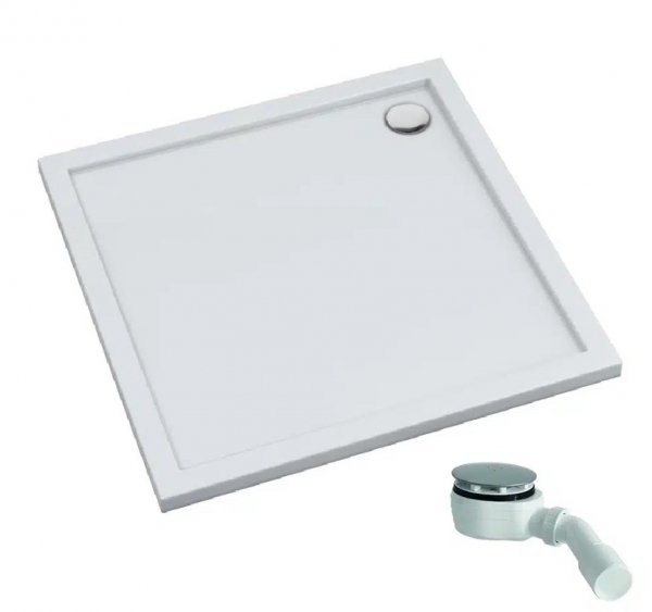 Brodzik kwadratowy 90x90x4,5 Corrina New Stabilsound Plus
