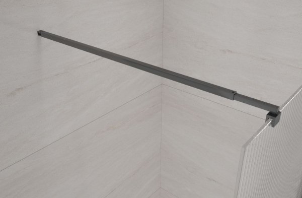 Invena ścianka walk-in ryflowana 100x200 kabina szyba szkło 8 mm hartowane