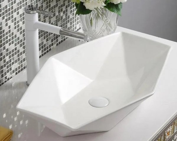 Umywalka ceramiczna nablatowa REA VEGAS biała