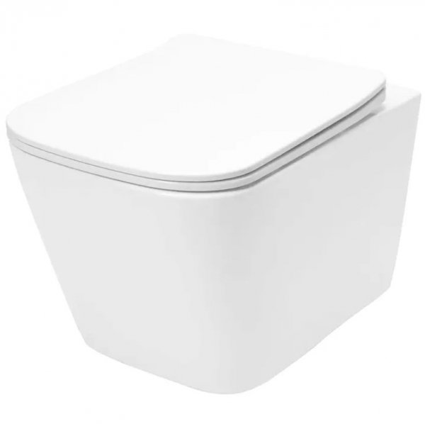 MISA WC podwieszana z deską REA RAUL bezkołnierzowa RIMLESS biała