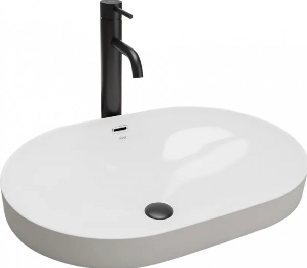Umywalka wpuszczana w blat REA ARLETA biała ceramiczna
