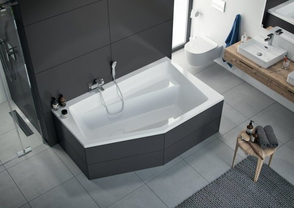 Wanna asymetryczna VESPER 160x100 prawa
