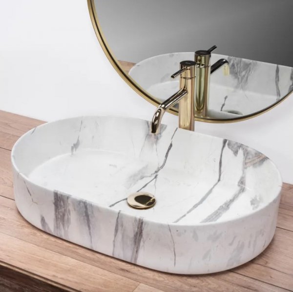 Umywalka ceramiczna nablatowa REA NADIA 60 SAND