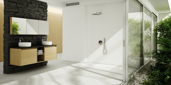Brodzik prostokątny kompozytowy  Schedline PROTOS White Stone 100x80