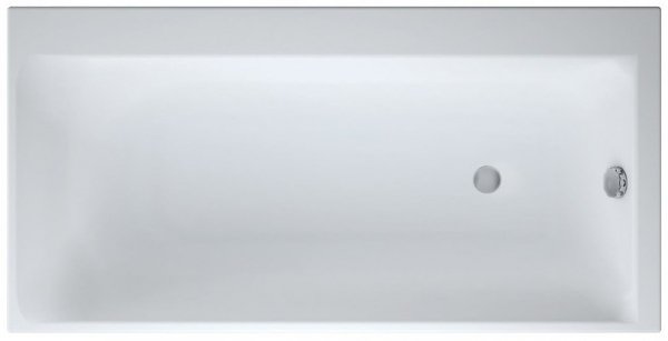 Wanna prostokątna akrylowa Cersanit Smart 160x80 PRAWA + biały panel meblowy + syfon nogi ręcznik