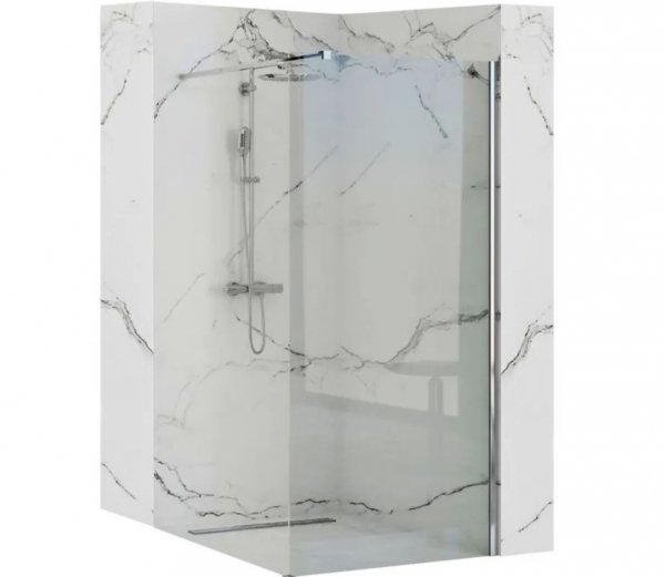 Ścianka prysznicowa REA AERO N 80 WALK-IN transparent przezroczysta