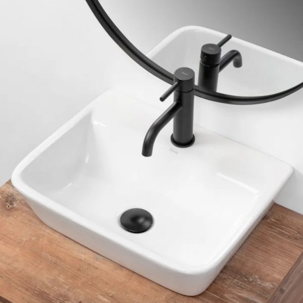 Umywalka ceramiczna nablatowa przyścienna REA REMI biała
