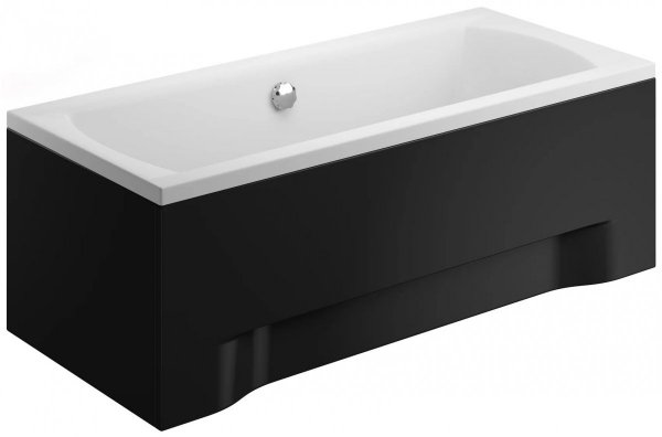 Wanna prostokątna 190x90 Ines + czarna obudowa + syfon