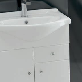 Szafka stojąca z umywalką TREND D55 biały połysk